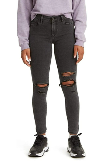LEVI'S 710 Super Skinny Jeans - Black Kiss Style# 177780409