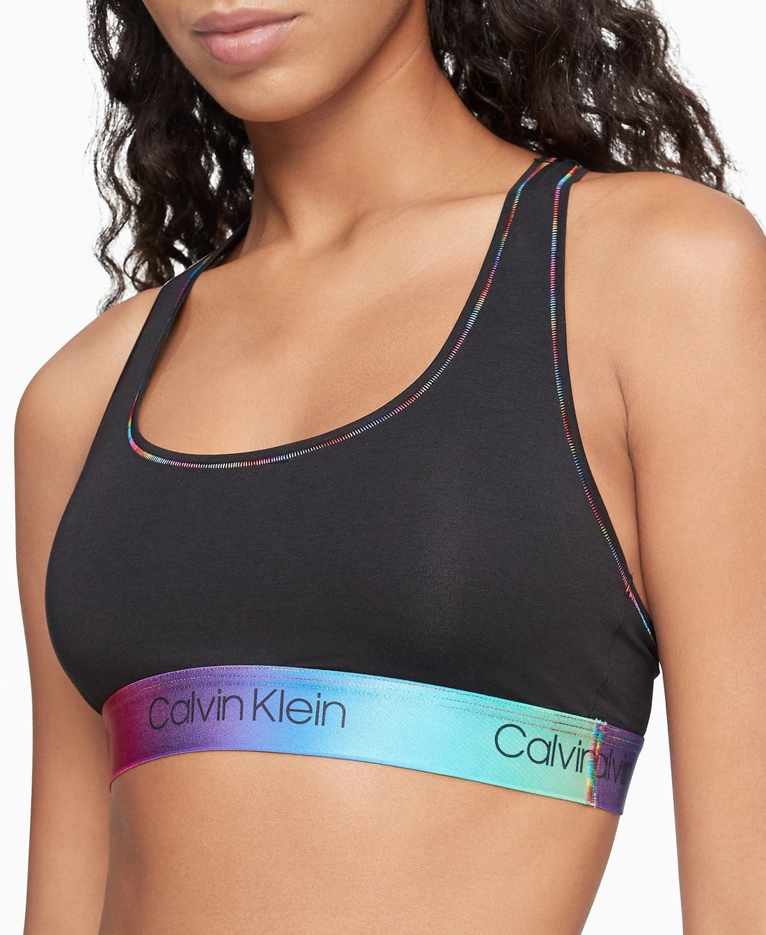 [Calvin Klein] Woman's Modern Cotton Pride Unlined Bralette QF6538-001 - Woodburymall