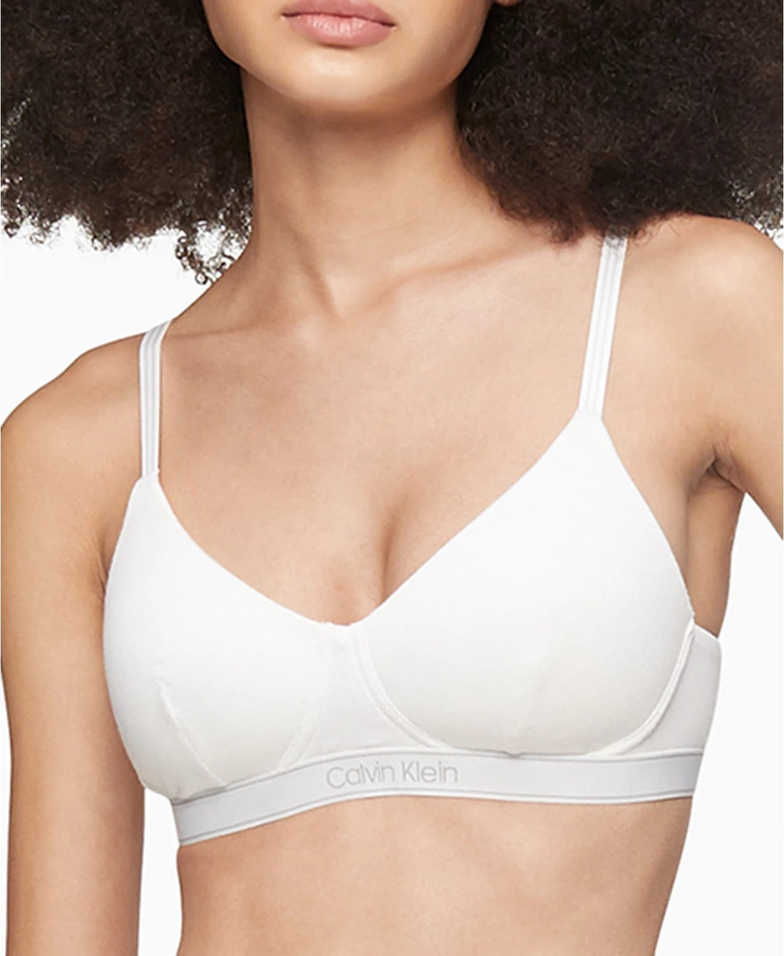 [Calvin Klein] Women's Pure Ribbed Light Lined Bralette QF6439-110 - Woodburymall