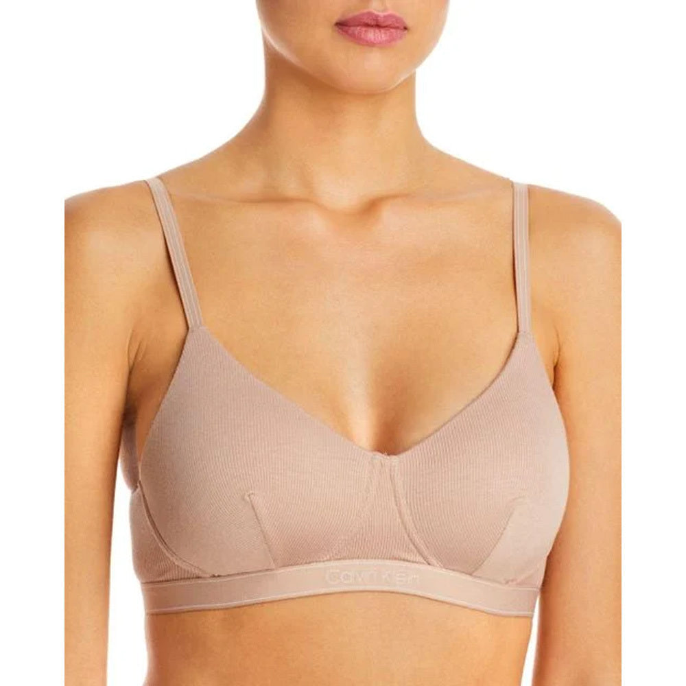 [Calvin Klein] Women's Pure Ribbed Light Lined Bralette QF6439-200 - Woodburymall