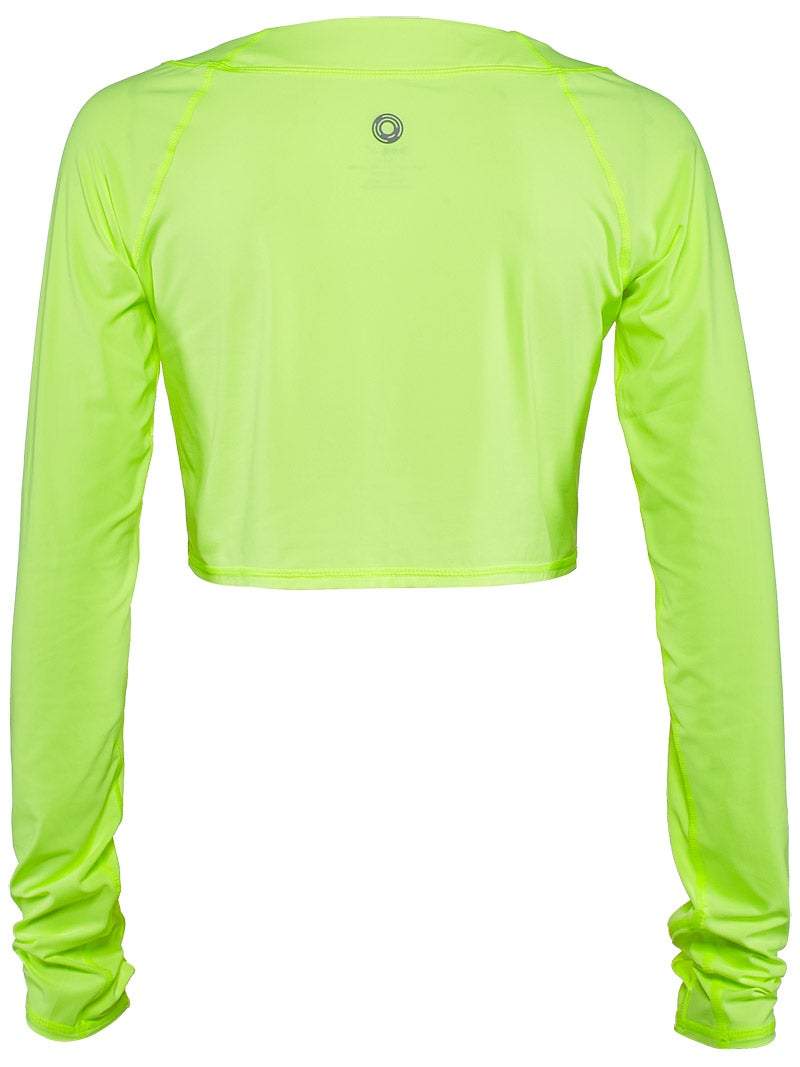 [BloqUV] 4001 Women's Athletic Crop Top/Outdoor Sports,Yoga,Fitness,Tennis NEON