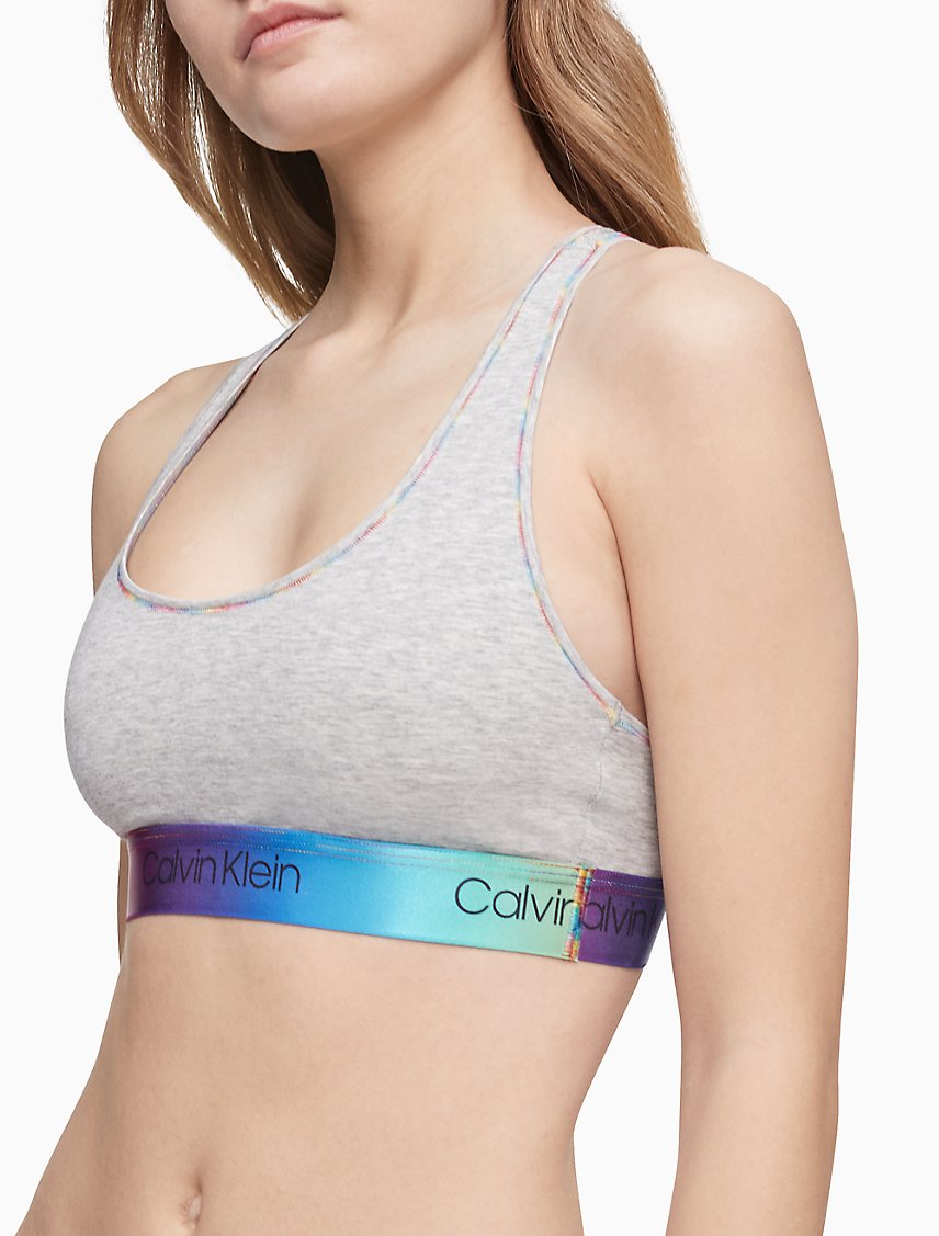 [Calvin Klein] Woman's Modern Cotton Pride Unlined Bralette QF6538-060 - Woodburymall