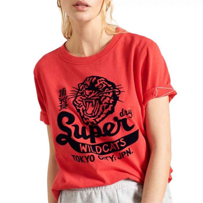 SUPERDRY Varsity Flock Shirt Women's T-SHIRT W1010333A