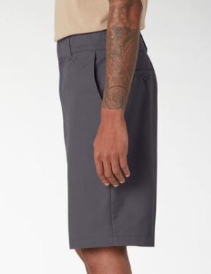 Dickies 11" Cooling Active Waist Twill Shorts, Charcoal Gray WR870