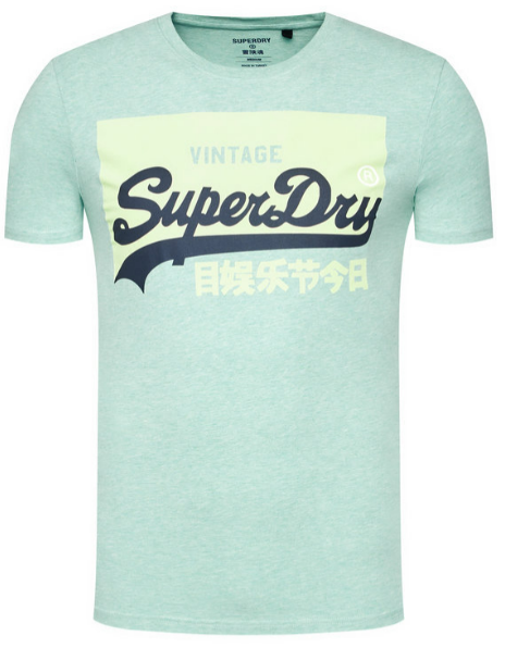 SUPERDRY Zielony Regular Fit Pastel T-SHIRT M1010345A