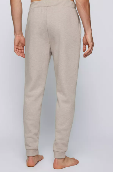 Boss Logo tracksuit bottoms in cotton-blend fleece 50460385