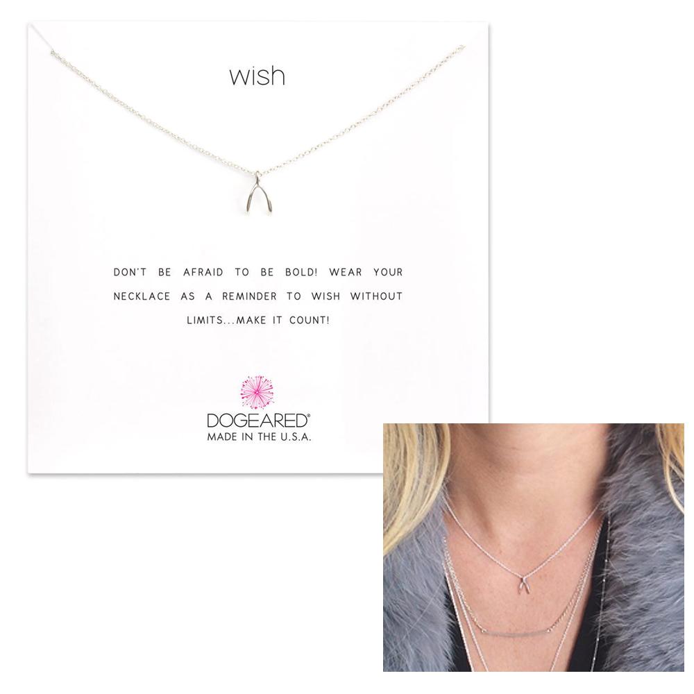 Dogeared wishbone on sale